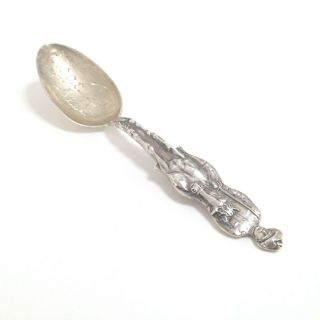 Antique Sterling Silver Teddy Roosevelt Rough Rider 3d Spoon Engraved Nogales Az