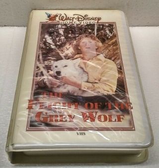 Flight Of The Grey Wolf Disney Barbara Hale Movie Vhs Tape Rare White Clamshell