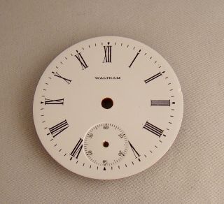 Pocket Watch Dial Waltham Open Face Size 18s