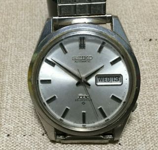 Vtg Seiko Dx Automatic 25j Day Date Calendar 6106 - 8000 Watch For Repair [me08]
