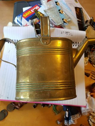 Antique Large Brass or copper Kettle 3