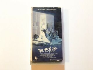 The Stuff 1985 Vhs Video Tape Rare Horror Movie Cut Box Larry Cohen