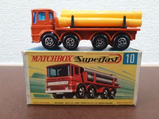 Pipe Color Rare Matchbox Superfast Lesney - No.  10 - Pipe Truck