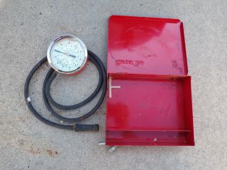Vintage / Antique Snap - On Snap On Compression Or Vacuum Or Fuel Tester W/ Box
