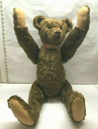 Rare Huge Vtg 1988 Kathleen Wallace Stier Jointed Teddy Bear 30 " German Mohair