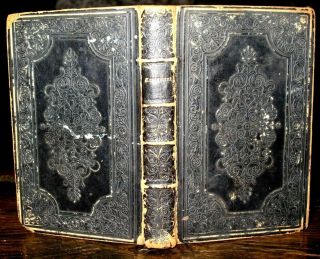 1839 Holy Bible American Antique Leather Pocket Civil War Testament Society
