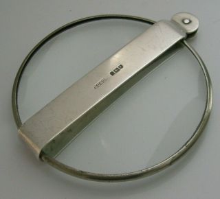 Rare Sterling Silver Folding Magnifying Glass London 1909 Edwardian Antique