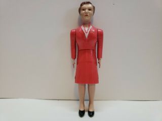 Vintage Renwalminiature Mother Doll 1:16 Scale In Red Dress