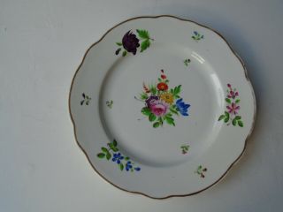 Antique 18th Century Derby Porcelain Floral Plate