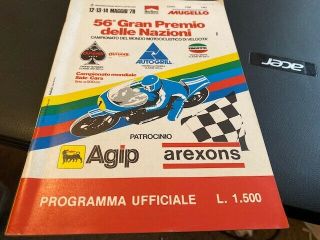 Italy - - Motor Cycle Grand Prix 1978 - - Programme - - 12 - 14 May 1978 - - Rare