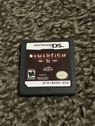 Dementium Ii 2 (nintendo Ds) Game Cartridge Only 100 Authentic Rare Nds