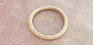 Rare Roman Small Bronze Finger Ring Found In Britain Uncleaned.  L12