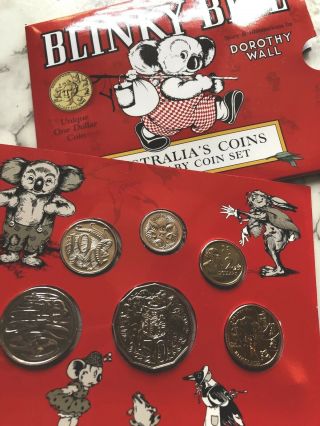 2011 Blinky Bill Baby Set With Rare $1 And 10 Cent Australian Qeii Unc