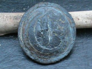 Rare Civil War Confederate Corps Of Engineers Coat Button Dug From A Camp In S.  C