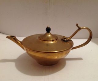 Stylish And Rare W A S Benson Brass Teapot