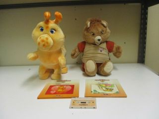 Vintage Teddy Ruxpin And Grubby Airship Book And Tape - Plays Sound