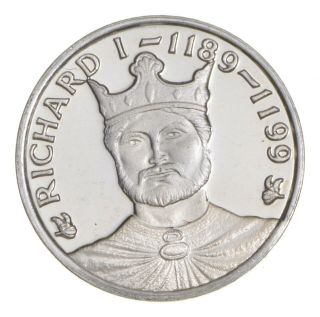 Rare King Richard I.  925 Sterling Silver - Round Limited Edition Series 466