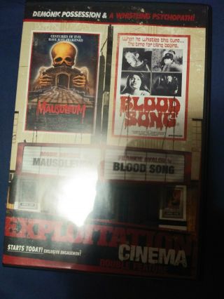 Mausoleum & Blood Song.  Exploitation Cinema.  Double Feature Dvd.  Rare Dvd