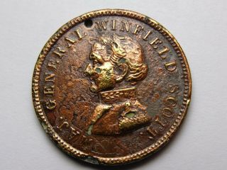 1852 Winfield Scott Presidential Campaign Medal / Token Rare