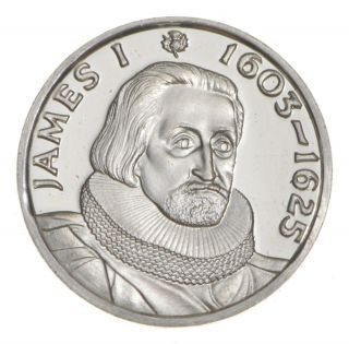 Rare King James I.  925 Sterling Silver - Round Limited Edition Series 458