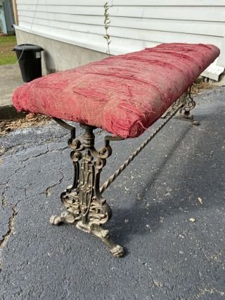 Cast Iron Bench Fireside Bench Footstool Vanity Piano Bench Funeral Industrial