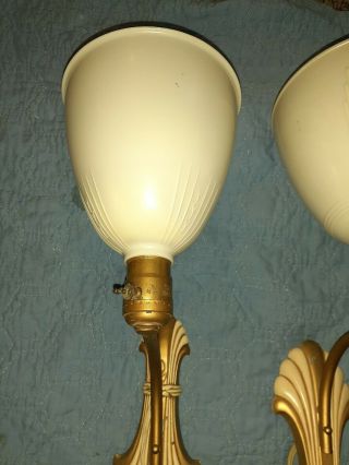 VINTAGE ART DECO WALL SCONCE LAMPS LIGHTS 3