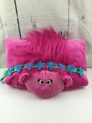 Dreamworks Trolls Pillow Pets Poppy Stuffed Plush Pink Rare