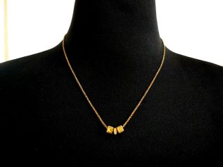 Christian Dior Necklace Choker Gold Square Type Rare
