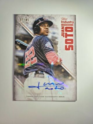 2019 Topps Industry Conference Juan Soto Auto 1/15 Nationals Exclusive Rare