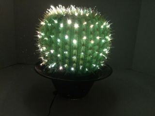 Vintage Fibre Optic Color Changing Cactus Lamp Light Rare