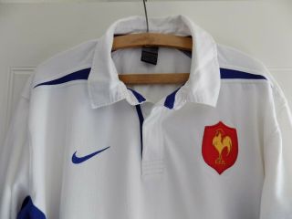 NIKE FRANCE FFR Retro Vintage Rare 2003 RUGBY UNION SHIRT 6 NATIONS JERSEY 2XL 2