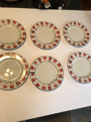 Rare Andy Warhol Soup Can Dinner Plates Set Of 6 Block Pop Art