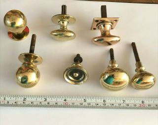 Selection Of 7 Antique Brass Handles.