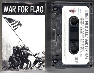 For All - War For Flag Rare Demo Cassette Tape 1995 Canadian Hardcore Punk