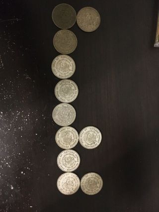 Mexico 1 Peso Rare Silver Coins.  57,  