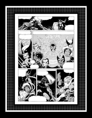 John Byrne X - Men 113 Rare Production Art Pg 10 Monotone