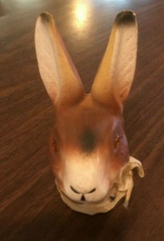 Antique Vintage German Easter Rabbit Bunny Candy Container Head