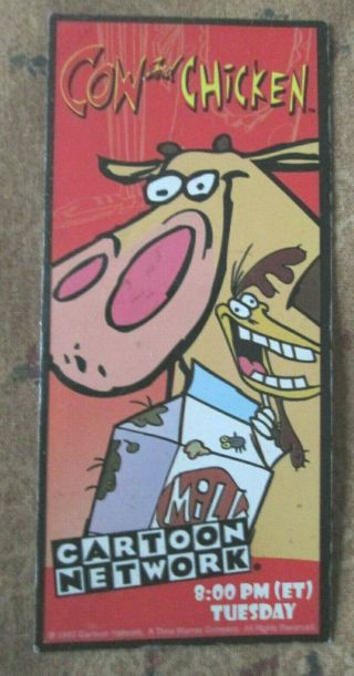 Rare Cow And Chicken Cartoon Network Magnet 1997