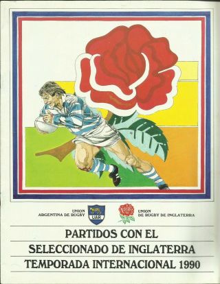4.  8.  1990 Argentina V England,  2nd Test In Buenos Aires,  Very Rare &