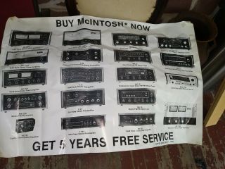 Vintage Mcintosh Electronics Poster 1980 Rare Apple Advertisement Make Offer