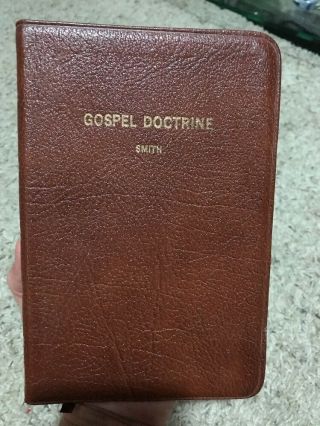 Gospel Doctrine By Joseph F.  Smith Small Brown Leather 1970 Mormon Rare Vintage
