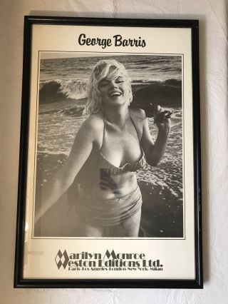 Rare Marilyn Monroe Poster Framed 1981 George Barris “feelin The Surf” 1962