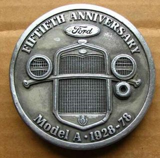 Rare Ford Model A 50th.  Anniversary Belt Buckle L@@k F8