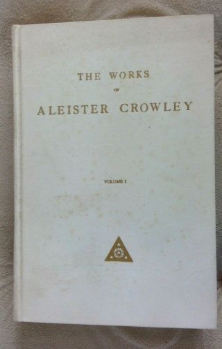 The Volume I By Aleister Crowley Extremely Rare