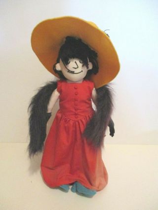 Maurice Sendak Really Rosie Cloth Doll & Stand 1993 As - Is Faded From Display