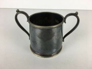 Vintage Antique Silver Plate Makers Hb&h Small Twin Handled Jug Pot