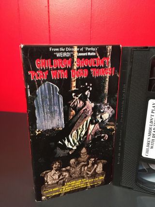 Children Shouldn’t Play With Dead Things VHS,  RARE 1972 Horror 2