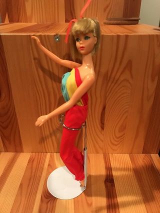 Vintage 1966 Mattel Barbie Blonde Twist & Turn Bending Knees Rooted Lashes Lash