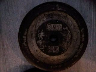 (1) 20 Lb Vintage Rare Antique Bur Barbell Standard Weight Plate 20 Pound