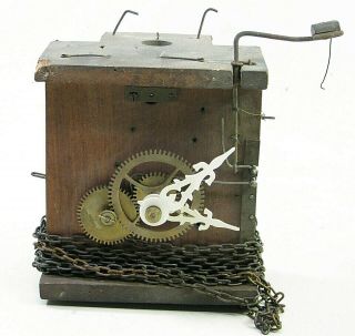 Antique German Weight Driven Wall Clock Movement Parts Repair